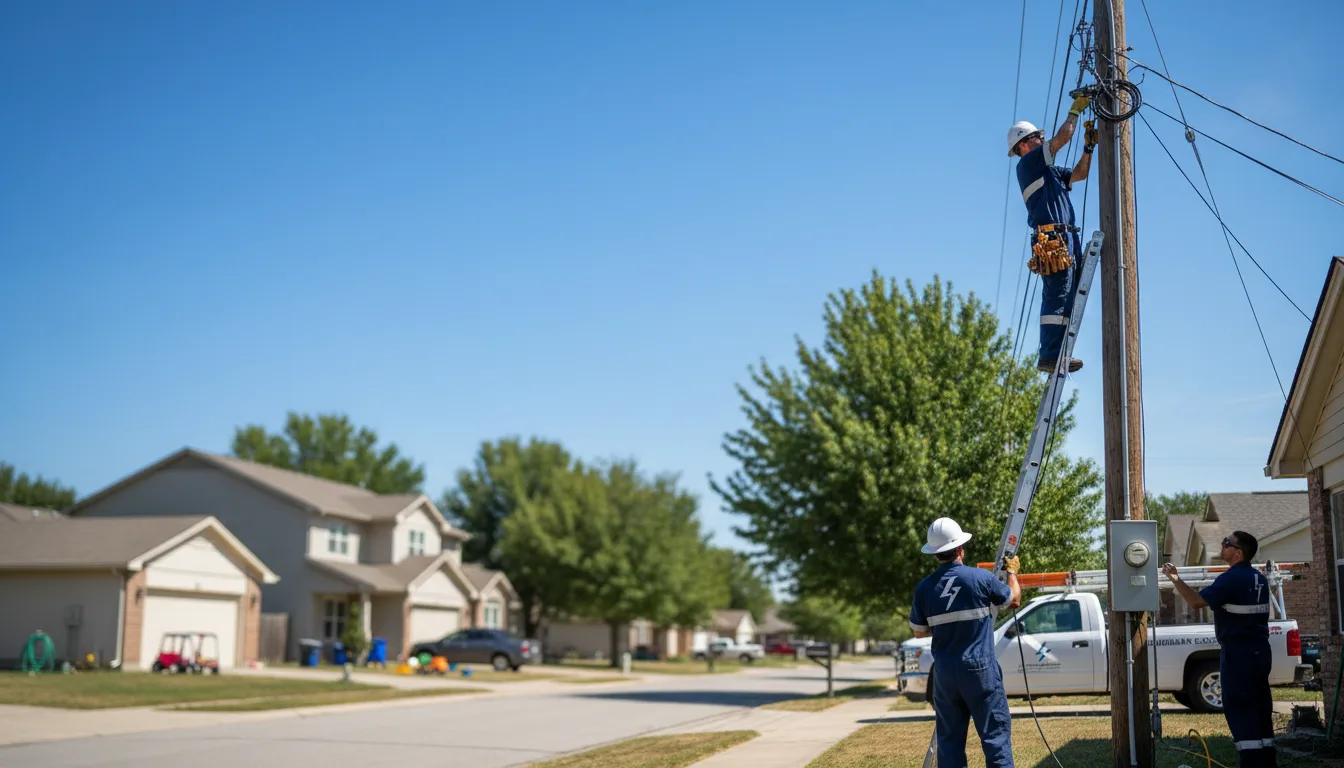Residential electrician providing installation services in Kerens, TX